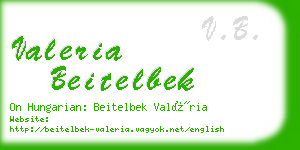 valeria beitelbek business card